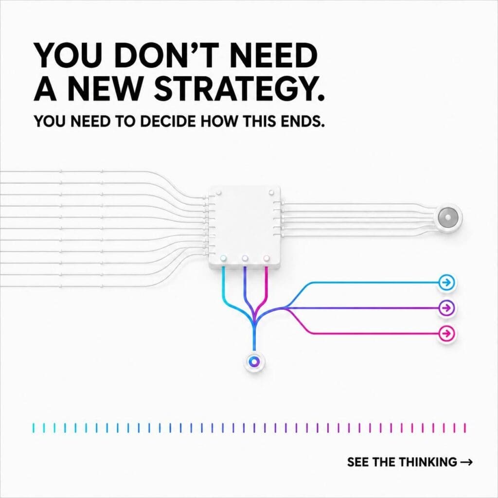 You don't need a new strategy. you need to decide how this ends